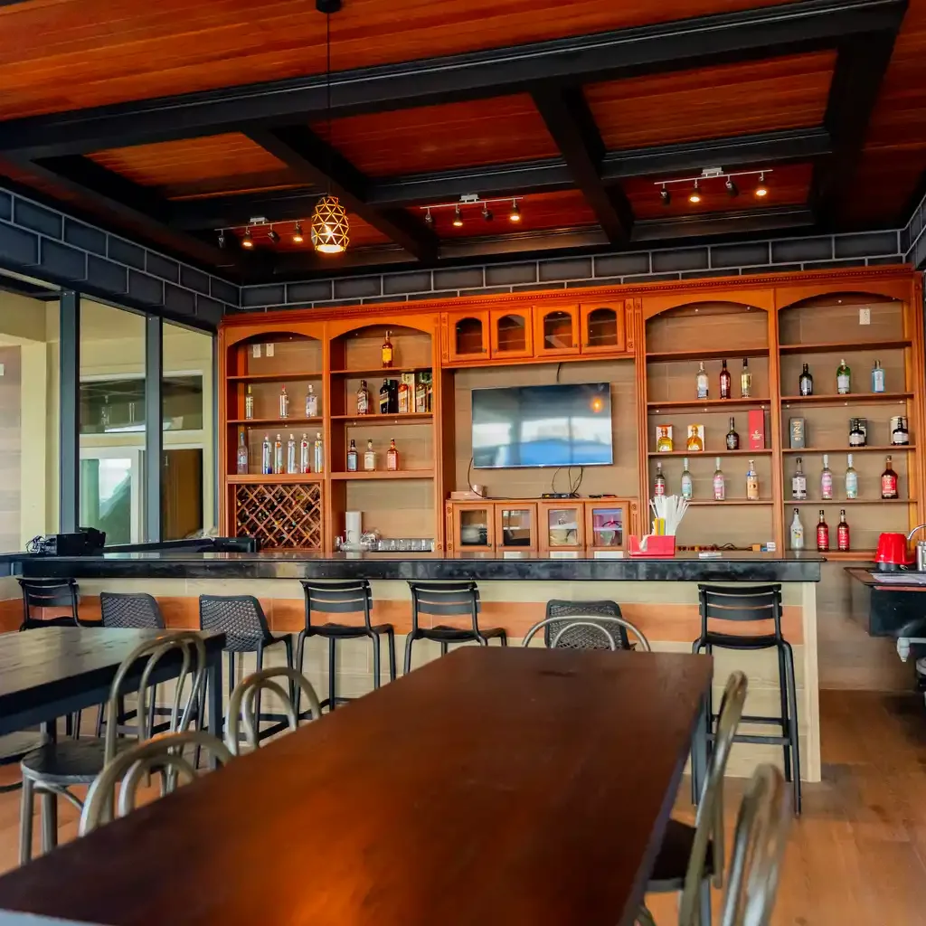 Bar seating and back bar